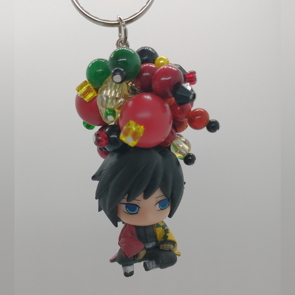 Giyu Tomioka Keychain Demon Slayer KNY Mini Figure Purse Charm Handmade OOAK